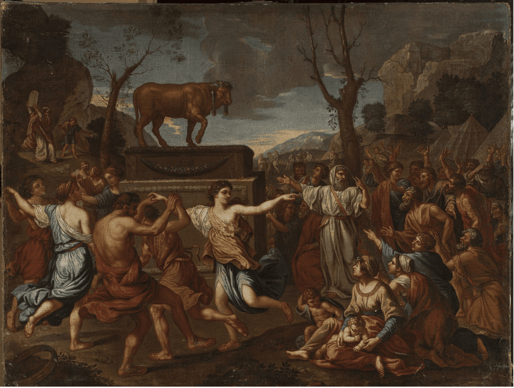 Adoration of the Golden Calf by Nicolas Poussin