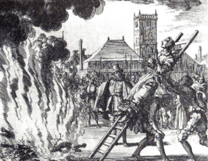 Burning an Anabaptist during Inquisition