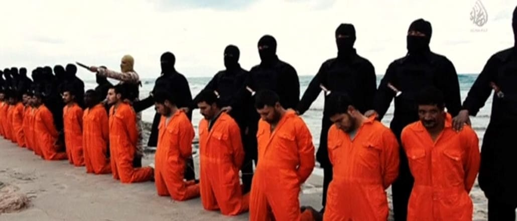 Photo of Christians on knees in Syria about to be beheaded by Isis. God uses suffering to prove us.